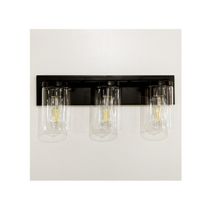 Modern Vanity Lighting Black Copen Medium Base 4 Light with Clear Glass Available at Wholesale Prices from US