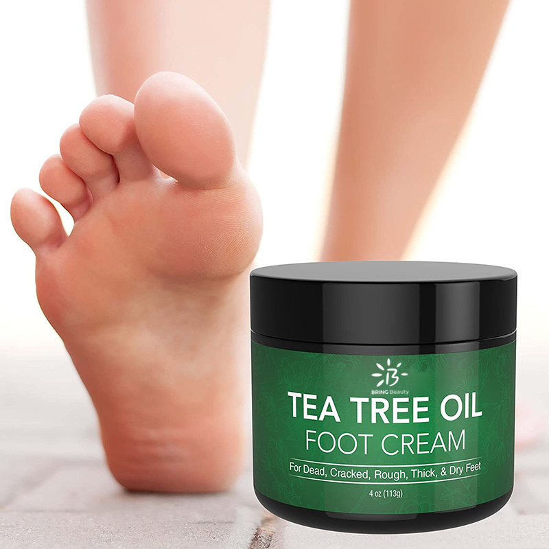 Private Label Oem Foot Skin Care Organic Tea Tree Oil Feet Foot Repair Cream Moisturizing Whitening Soften For Cracked Heels