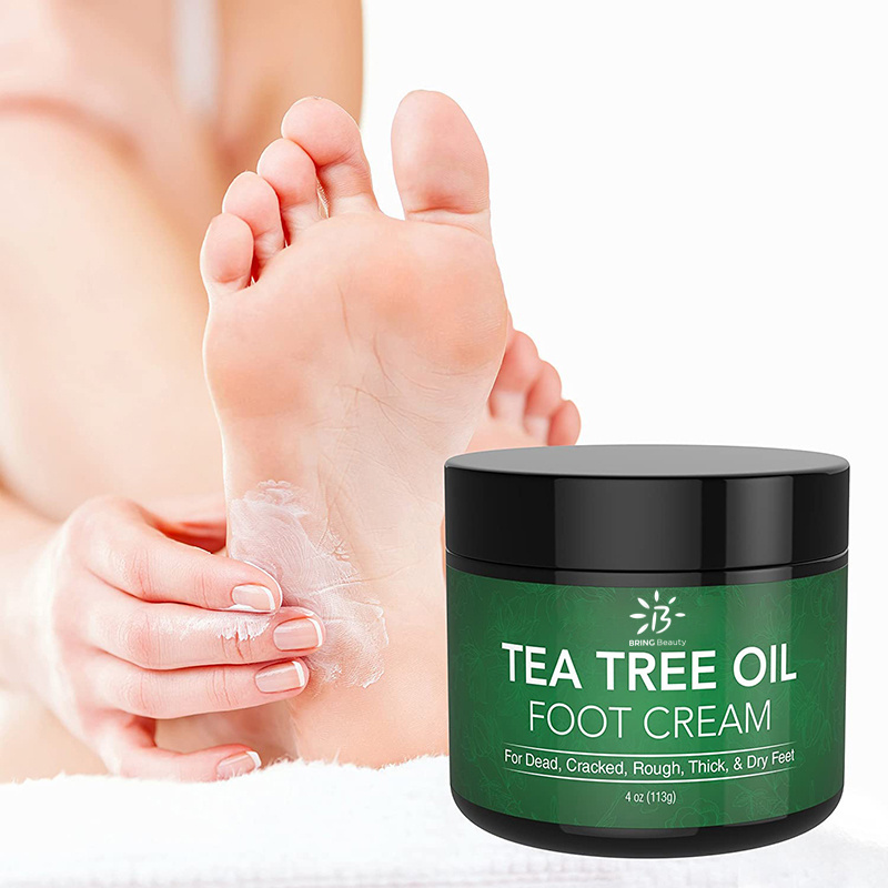 Private Label Oem Foot Skin Care Organic Tea Tree Oil Feet Foot Repair Cream Moisturizing Whitening Soften For Cracked Heels