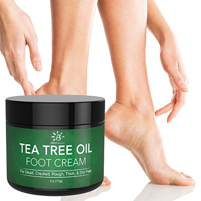 Private Label Oem Foot Skin Care Organic Tea Tree Oil Feet Foot Repair Cream Moisturizing Whitening Soften For Cracked Heels