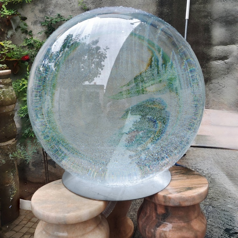 Garden Decoration Outdoor Custom Water Fountain Globe Hollow Ball Clear Acrylic Sphere Fountains