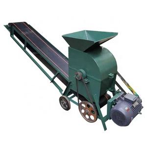 Construction Waste Nutrient Soil Grinder Small Mobile Soil Grinder Planting Soil Grinder With Conveyor Belt