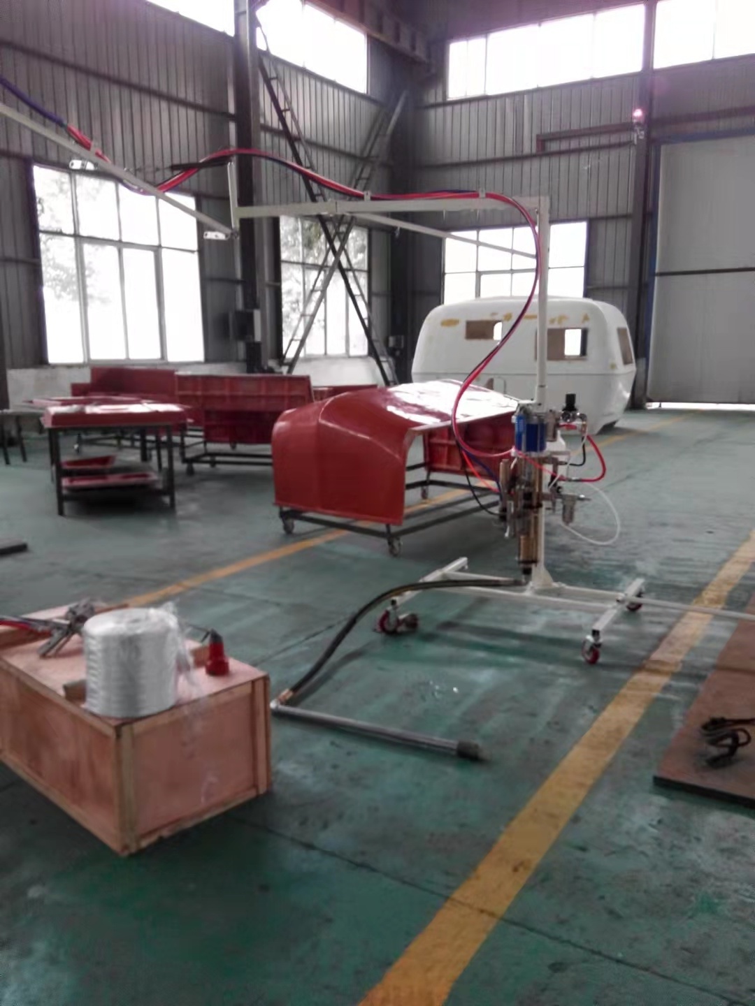 Fiberglass resin chopper roving spraying machine FRP spray machine with gun FRP spraying machinecomposite roving fiber