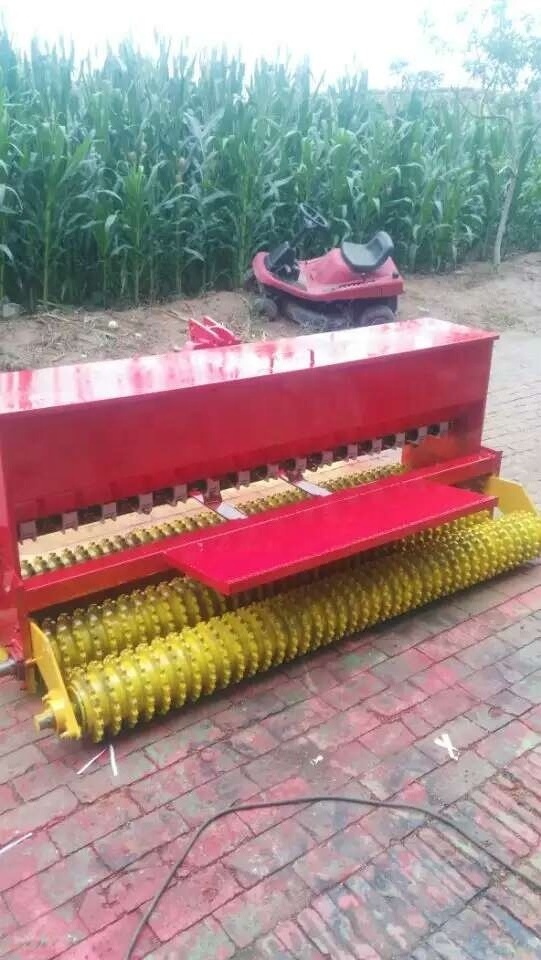 Tractor-pulled grass seed planter suitable for various ground conditions. Seed planter for sale.