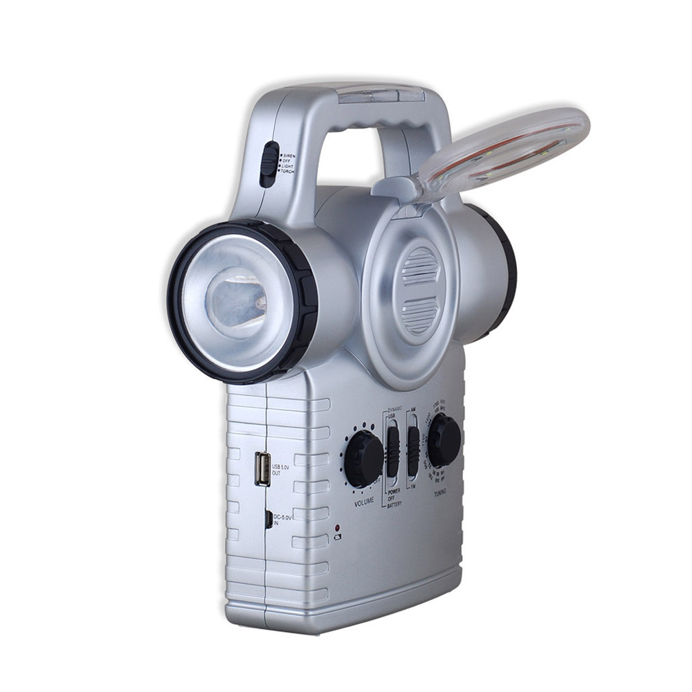 Dynamo & Solar lantern Radio Emergency Light Retractable LED Reading Lamp