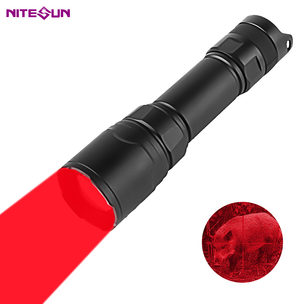 NITESUN HT09 Handle Promotional Flashlight With 18650 Battery For Red Led Zoomable Headlamps Hunting Flashlights