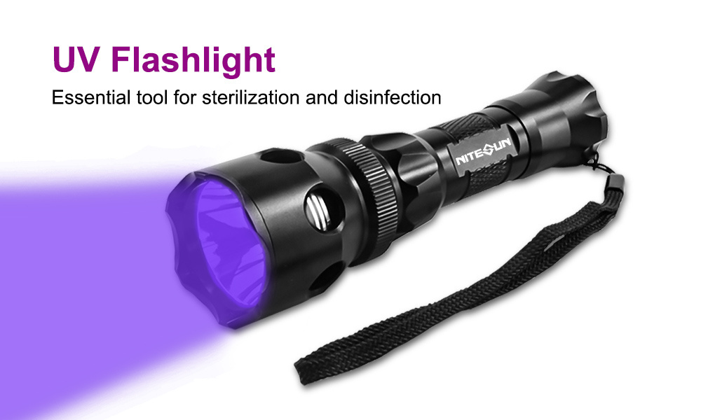 NITESUN B98 high power flashlight blacklight rechargeable flash light torch 365 nm UV LED flashlights