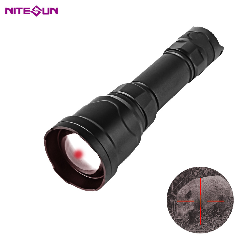 Nitesun zoomable HT10 powerful led torch light aluminum flashlight led hunting torch infrared night vision flash light