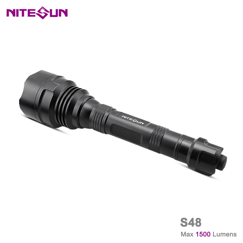 S48 Long Range LED Black Tactical Flashlights Led Portable Torch Light Flashlight Magnet Rechargeable  Torch