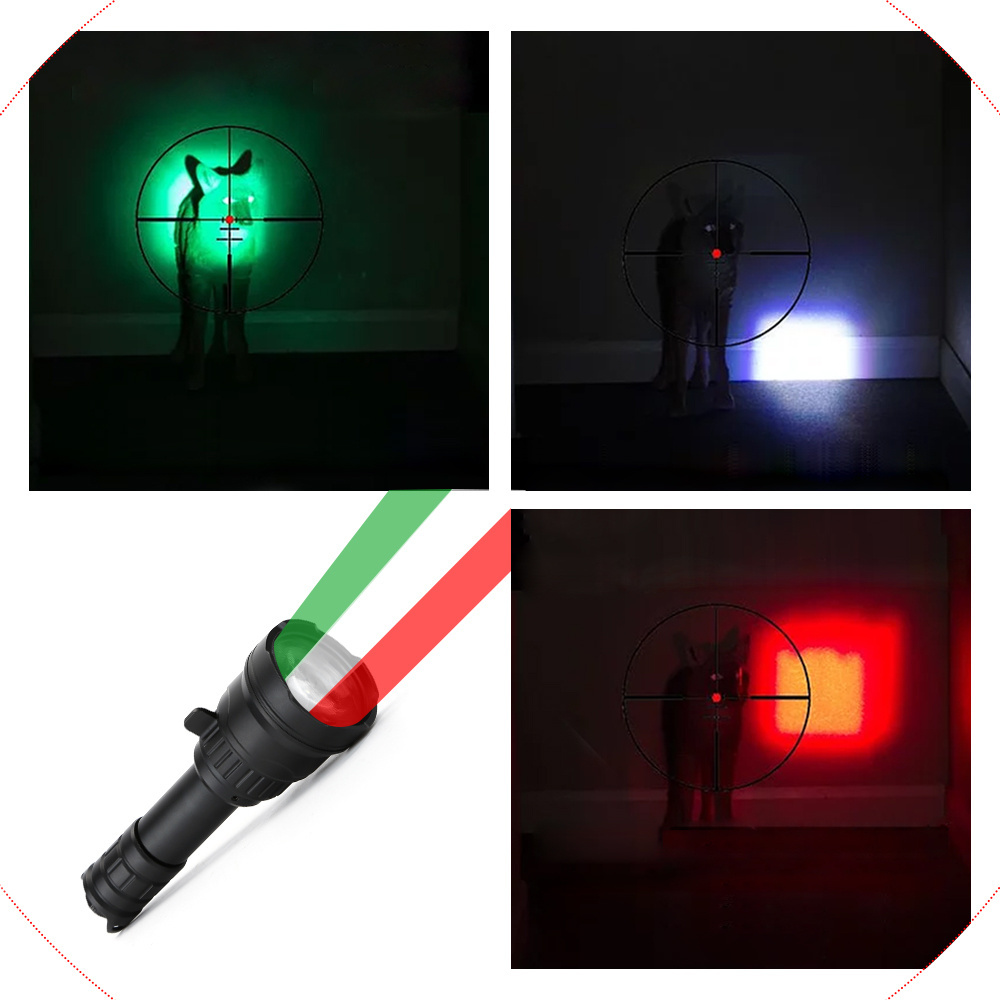 New Arrival Nitesun B198 3 in 1 color led flashlight 1000 lumen lamp hunting uv mini torch flashlight for night hunt