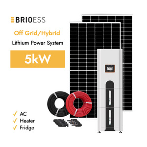 Brioess 5kw 8kw 10kw Complete Residential renewable Hybrid Solar Power System For Home  Solar Panel generator