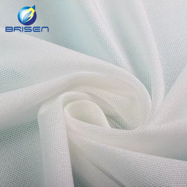 Custom Wide 73inch White Elastic 96 nylon 4 spandex mesh Fabrics