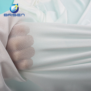 Custom Wide 73inch White Elastic 96 nylon 4 spandex mesh Fabrics