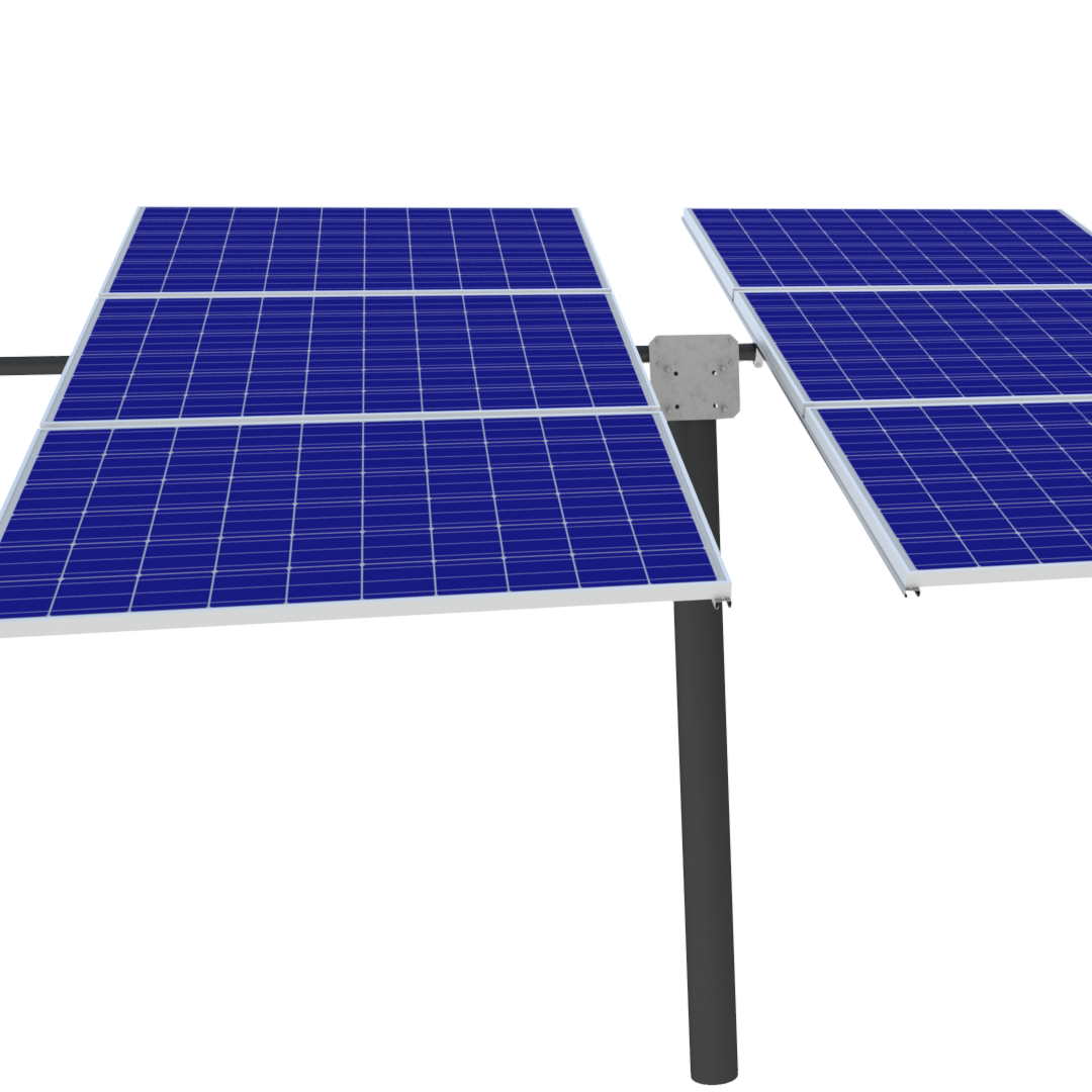 BRISTAR Customized ground solar panel mounted pole structure fixing support rack