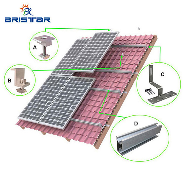 BRISTAR Fiber cable plastic clip Roof Rack mounts GERARD ROOF TILE GRID CLAMP GROUND SYSTEM Flat