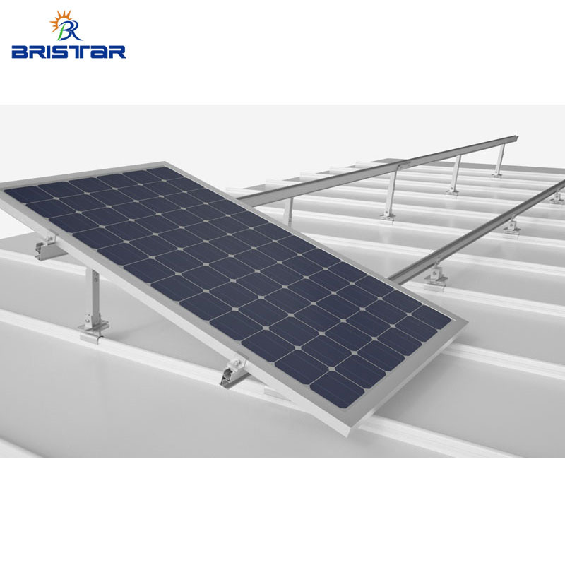 BRISTAR helical pile panel mounting aluminum rail mount pv panels fence kit bracket roof solar