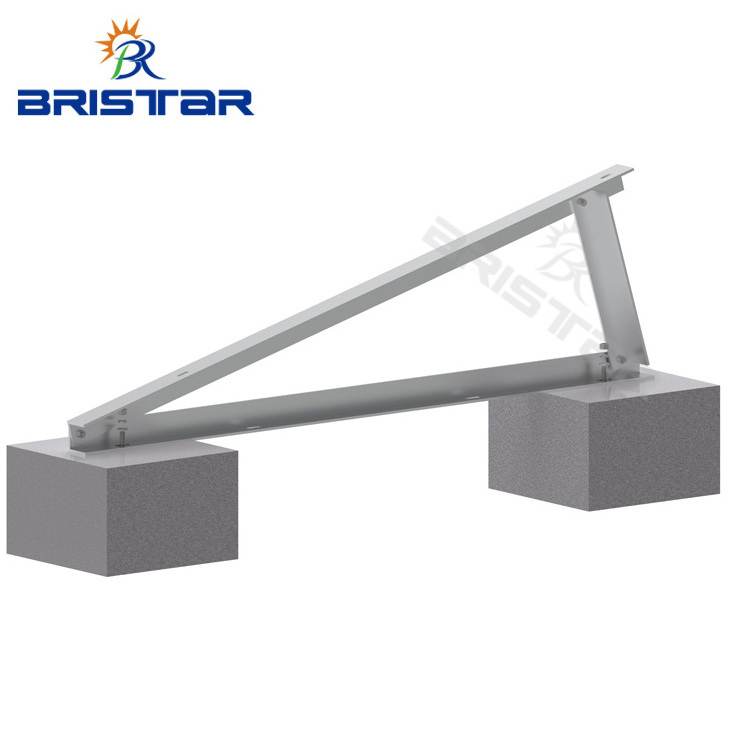 BRISTAR helical pile panel mounting aluminum rail mount pv panels fence kit bracket roof solar