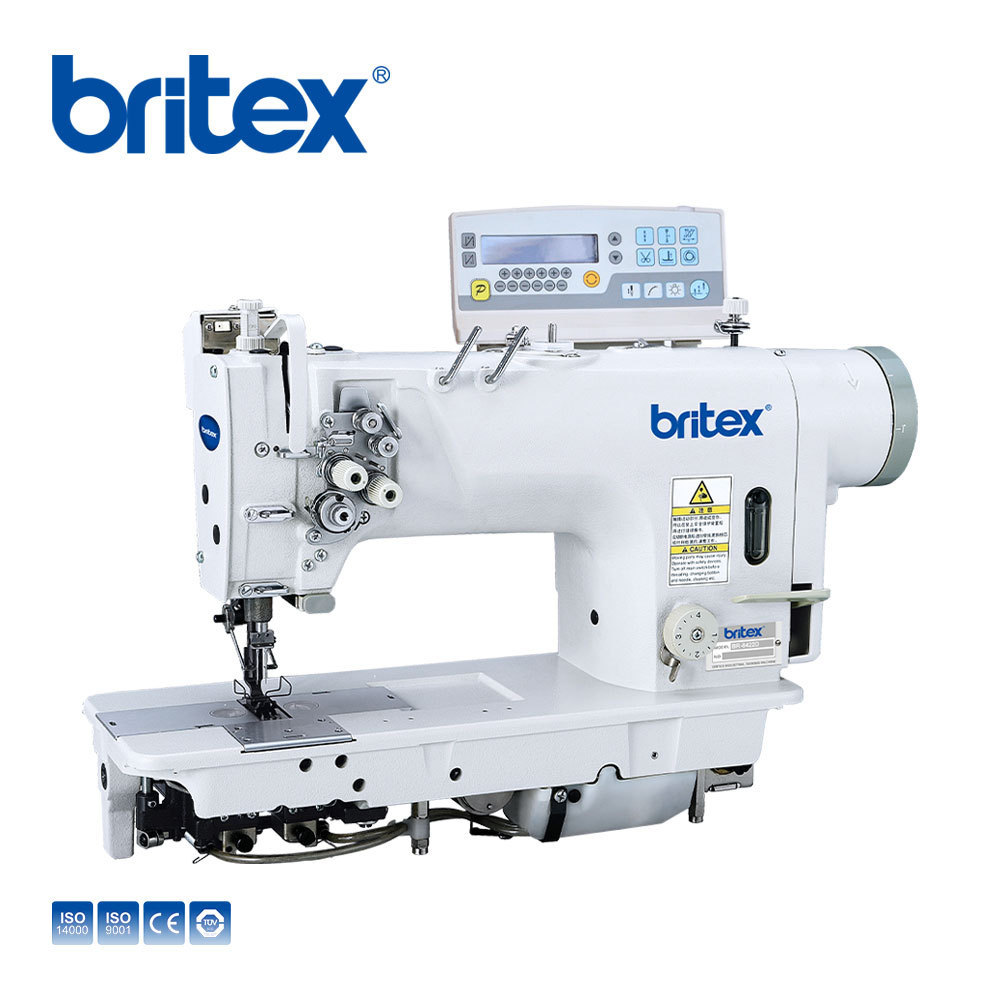 China Factory BritexBR-8422-D4 automatic computer industrial lockstitch 2 double needle sewing machine