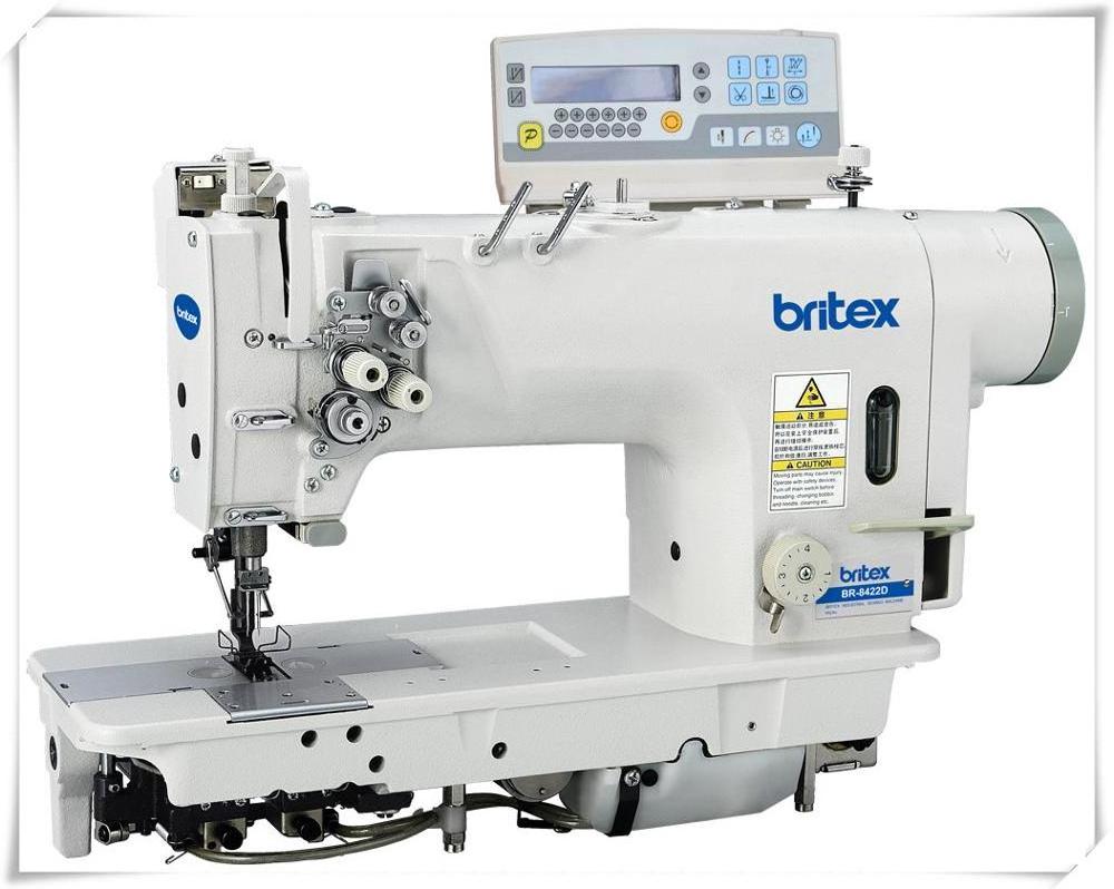 China Factory BritexBR-8422-D4 automatic computer industrial lockstitch 2 double needle sewing machine