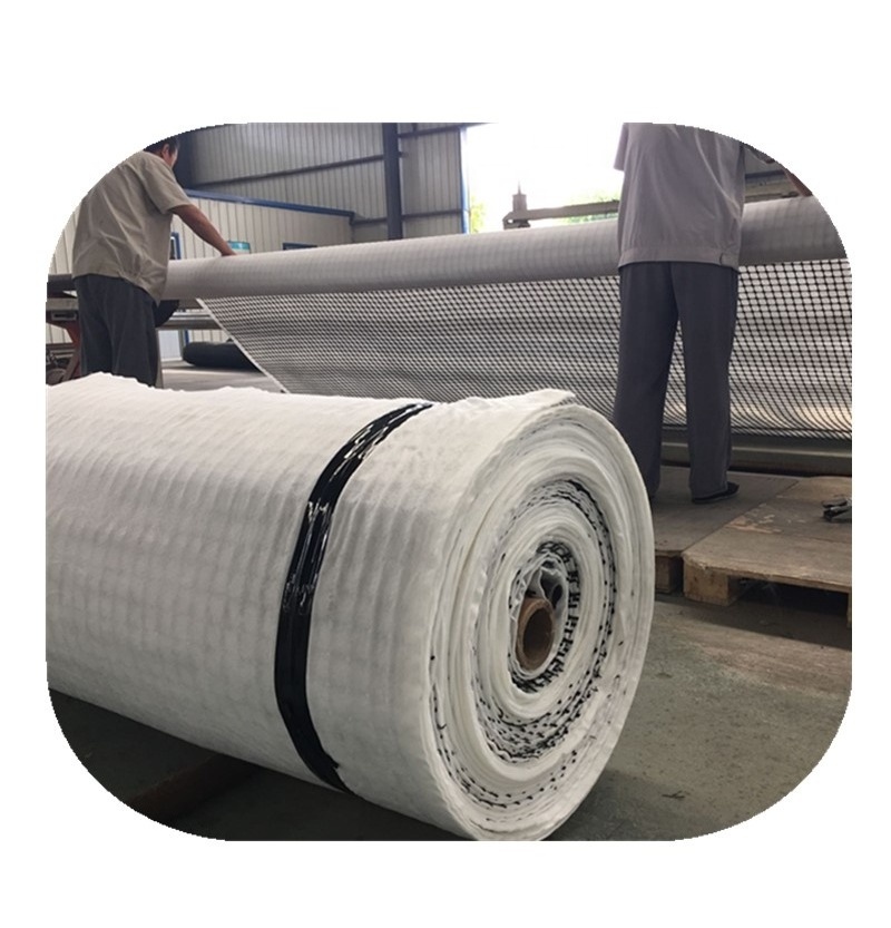 30/30kn PP Combigrid biaxial geogrid composite with 100g non woven geotextile