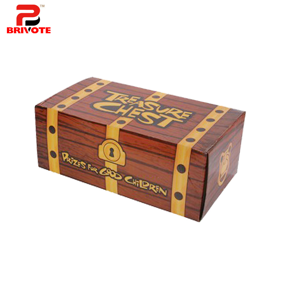 Pirate surprise wooden treasure chest craft gift boxes with lock