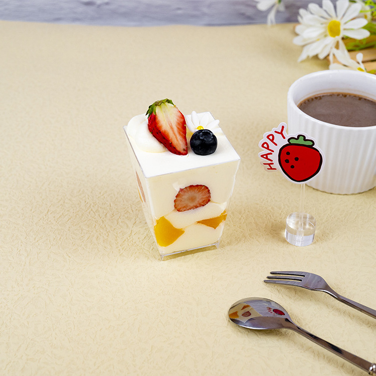 Clear Slanted Cylinder Mini Dessert Appetizer Cup Plastic Sample Shot Jello Tumbler Food Container