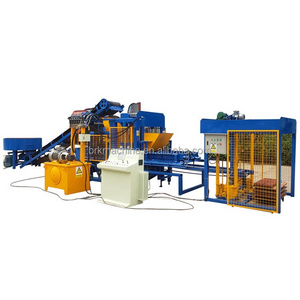 Automatic concrete hourdis block moulding machine QT4-18 paving brick machine with color feeder