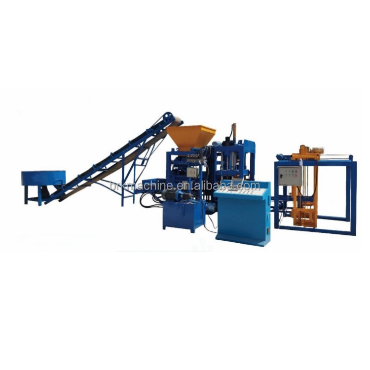 QT4-15 interlock CHB block molding automatic hydraulic motor cement brick making machine