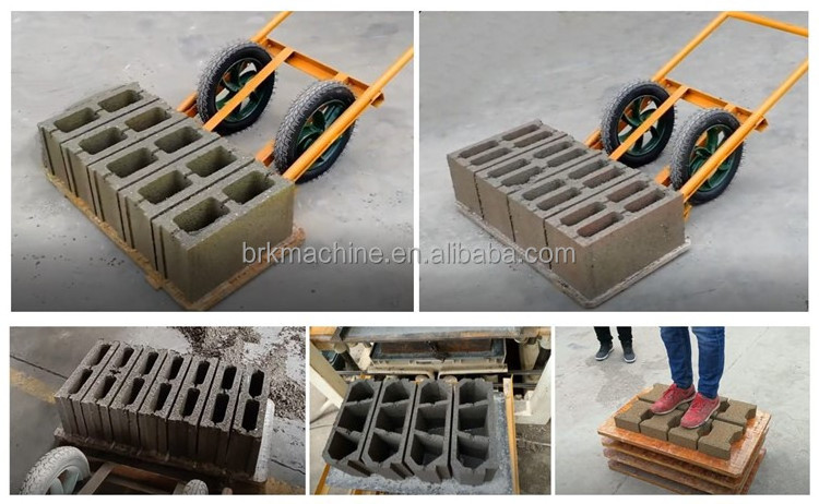 QTJ4-40 concrete block making machine test 6 inch solid block for Ghana Nigeria Kenya Tanzania