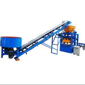 Paving brick making machinery QT4-24 semi automatic manual concrete hollow block moulding machine