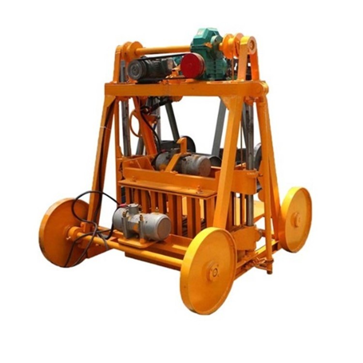 Mobile concrete block making machine QMY4-45 Manual concrete block moulding machine