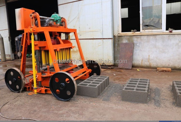 Mobile concrete block making machine QMY4-45 Manual concrete block moulding machine