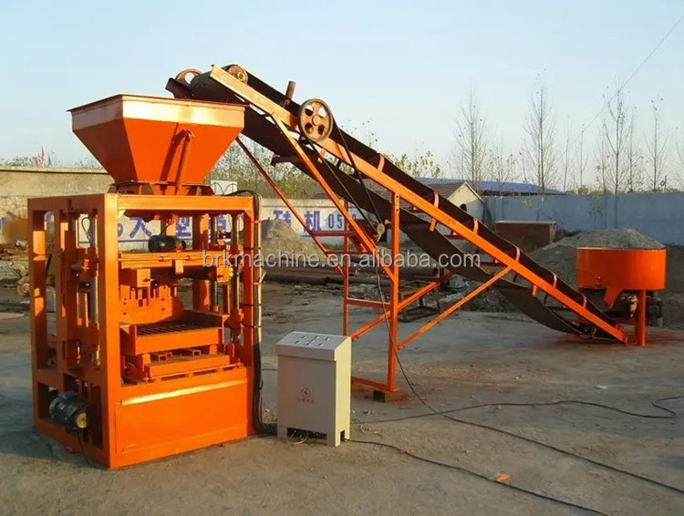 QT4-26 cement foamed concrete block production line brick mold manufacture