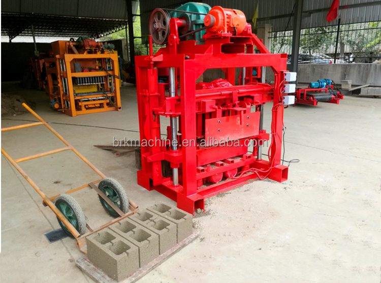 QTJ4-40 concrete block making machine test 6 inch solid block for Ghana Nigeria Kenya Tanzania