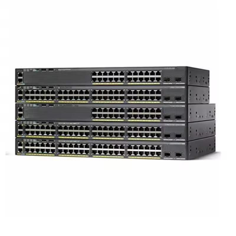 Used 24 Port 2 x 1G SFP LAN Lite Layer 2 Network Enterprise Switch WS-C2960X-24TS-LL