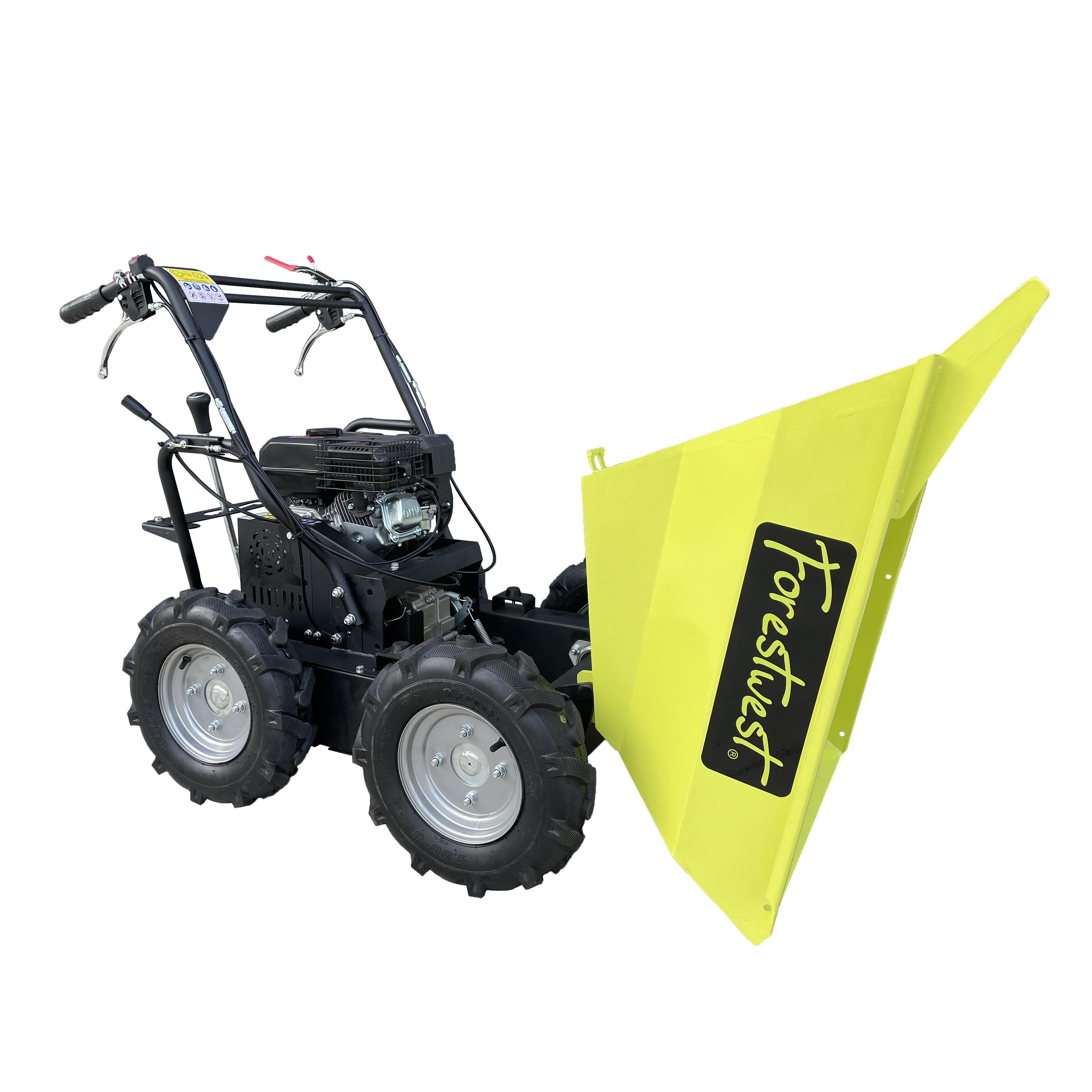 6.5hp Gas Powered 300kg Mini Dumper Motorized Wheelbarrow Manual Unloading