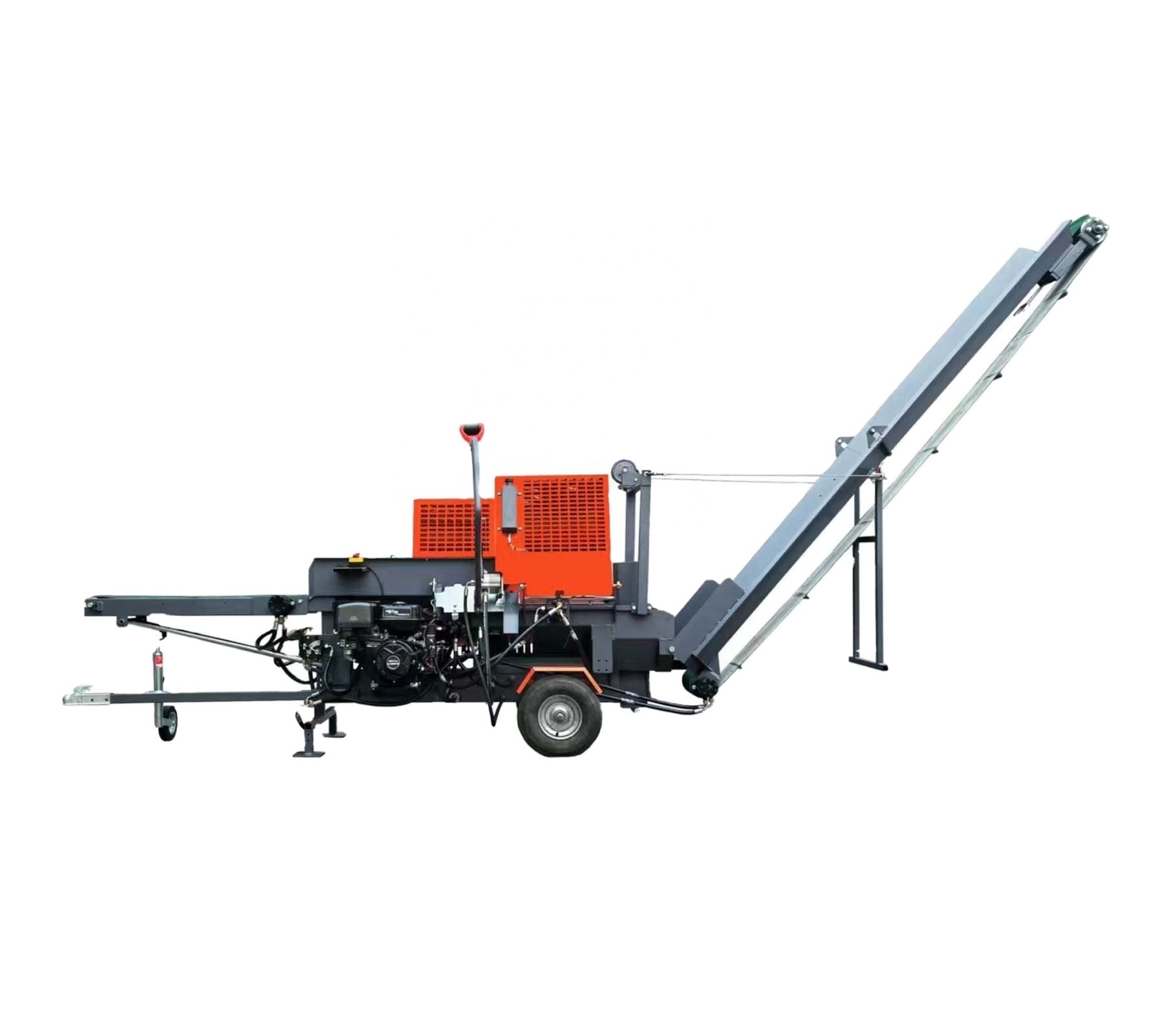 20T 14HP Petrol Wood Processor Combination Fire Wood Processing Machine Log Chainsaw with Hydraulic Log Splitter