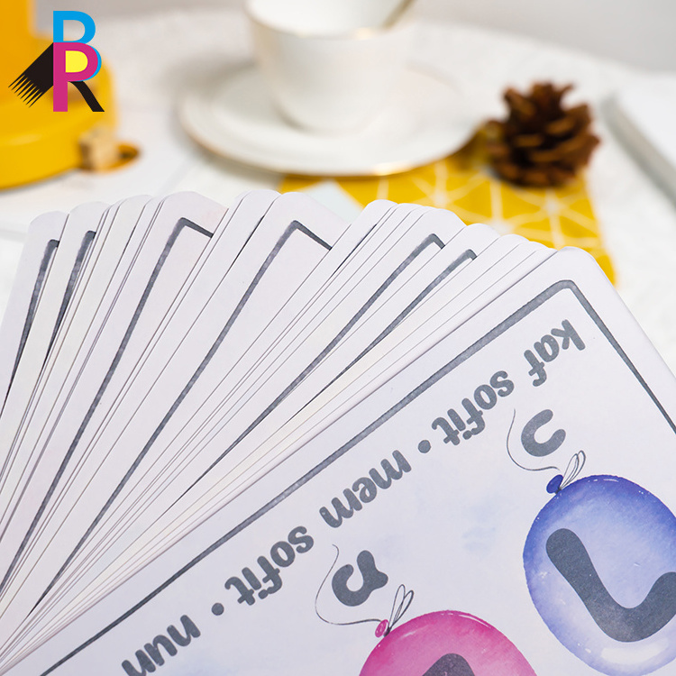 Factory custom card printing alphabets learning card deck large alphabet cards