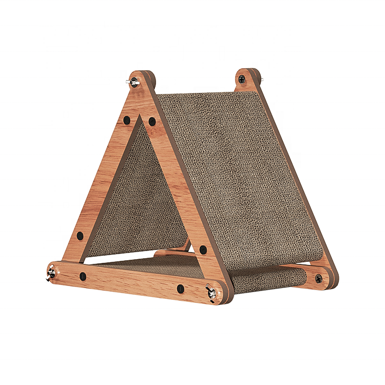 Factory Triangle Cat Scratcher Cardboard Multi Shape Corrugated Paper Cat Scratching Board Wooden Cat Scratch Toys