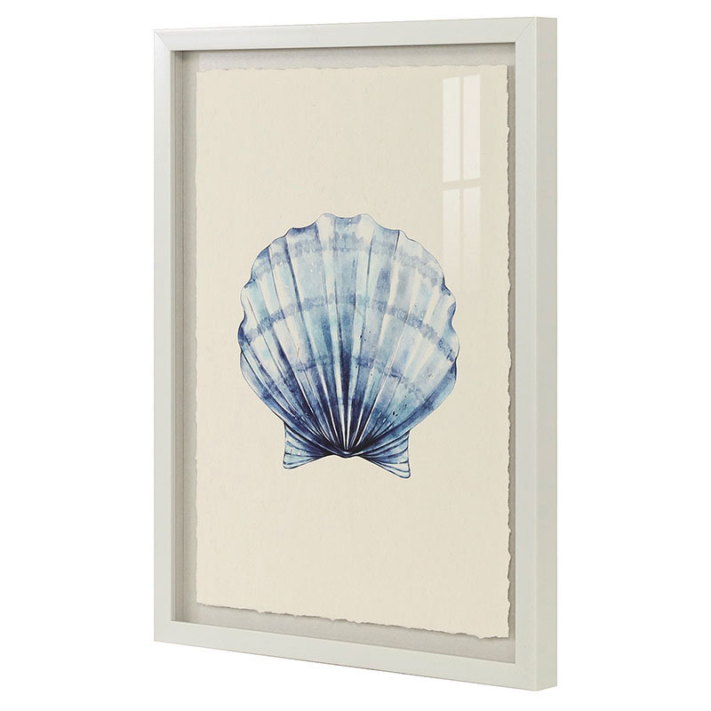 Blue Seashell Paper Painting Art Decorative Home Decor Kitchen Wall Art