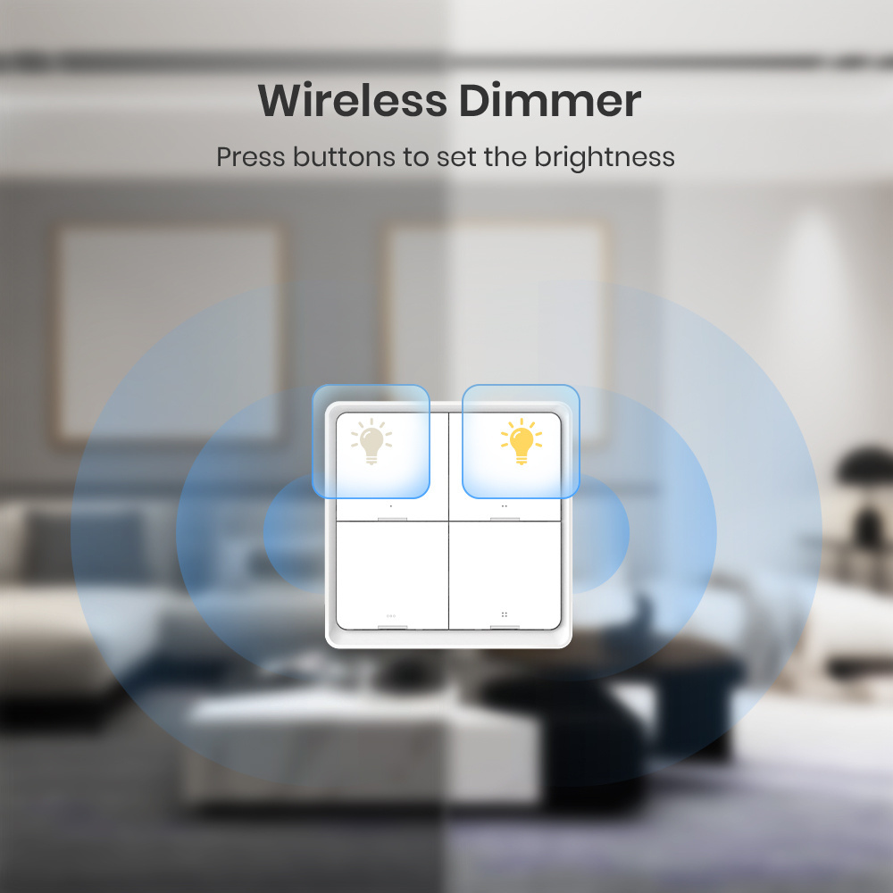 BroadLink Wireless Battery Powered Switch No Wire Easy to Install App Voice Remote Multi-Control Lighting Switch