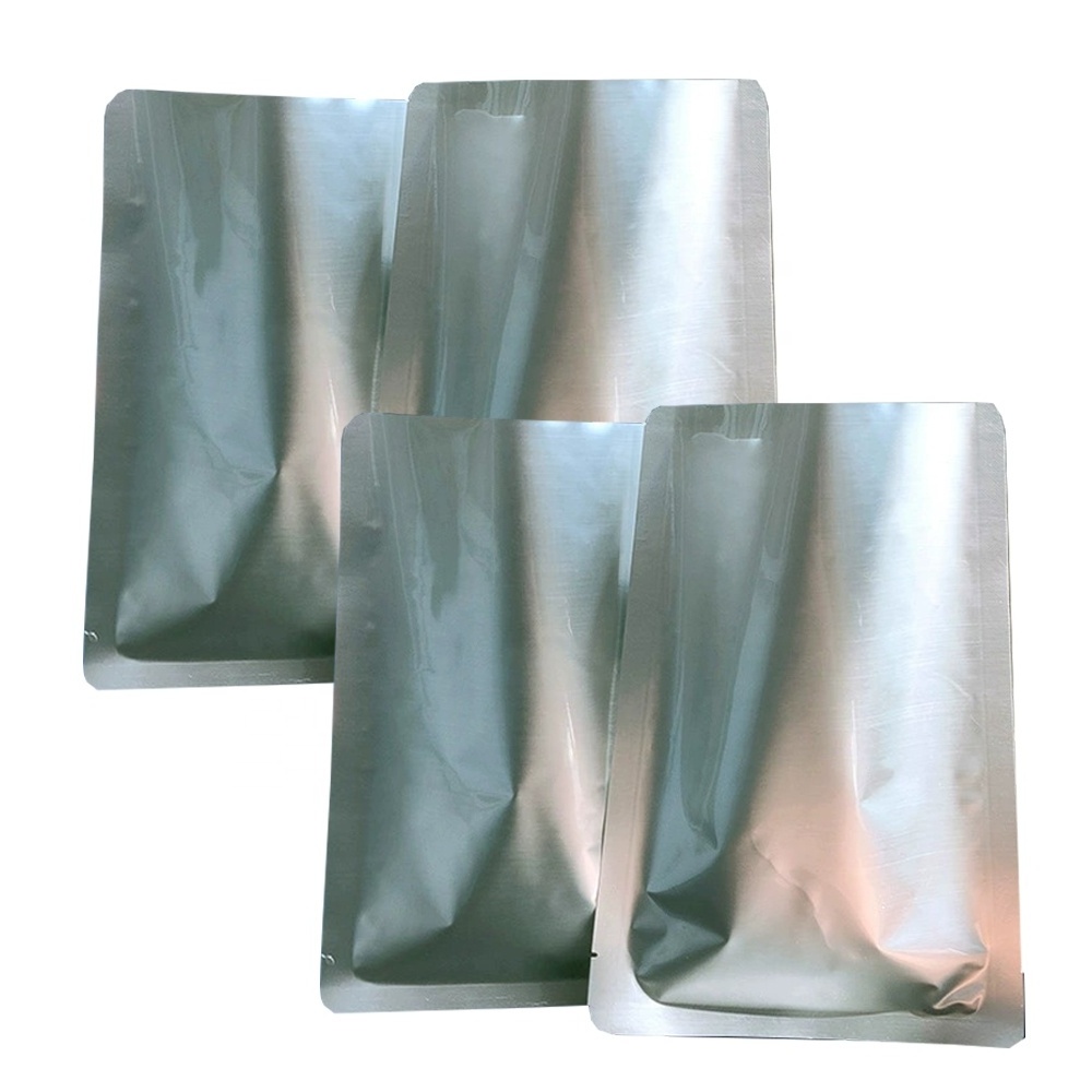 Silver Aluminum Foil Vaccum Bags for Food Microwaveable Cook Heat Seal Aluminum Foil Retort Bag HighTemperature 135 Degrees