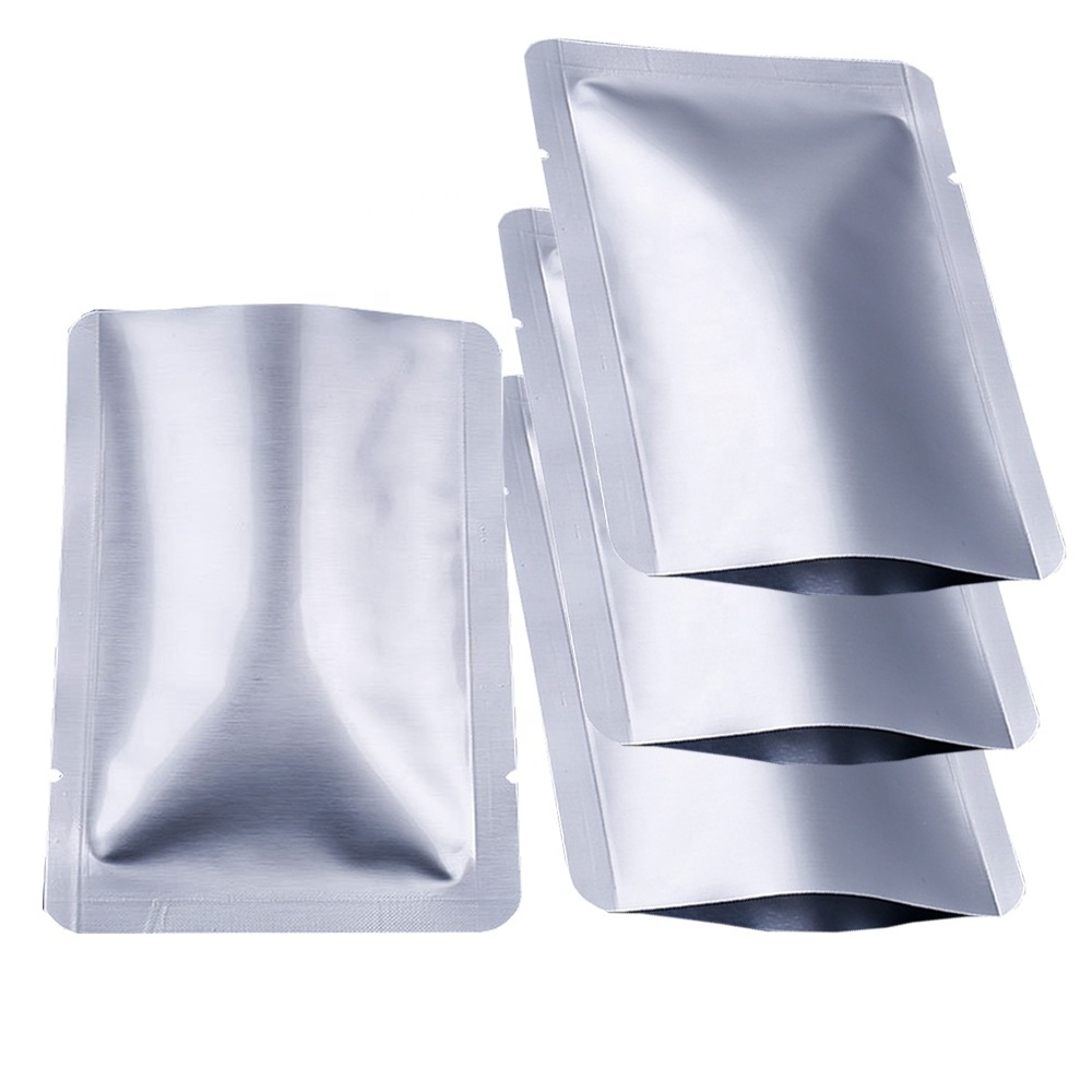 Silver Aluminum Foil Vaccum Bags for Food Microwaveable Cook Heat Seal Aluminum Foil Retort Bag HighTemperature 135 Degrees