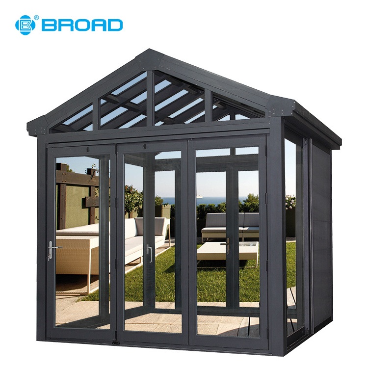 High standard free standing glass room aluminum frame sunroom