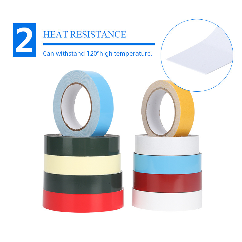 High quality PE foam super sticky white adhesive tape with solvent base