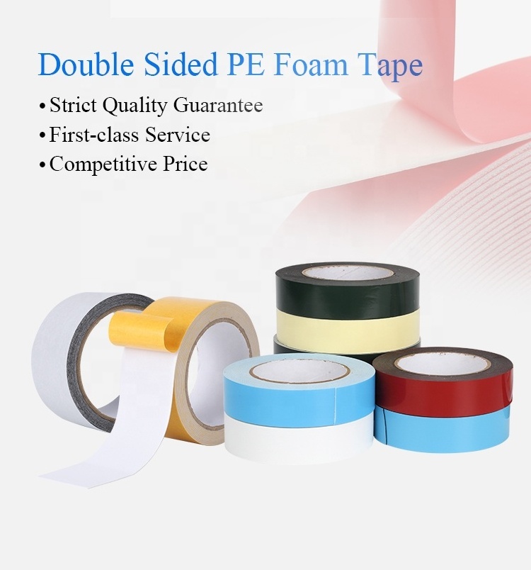 heatproof Waterproof Double Sided PE Foam Tape High Adhesive double sided tape