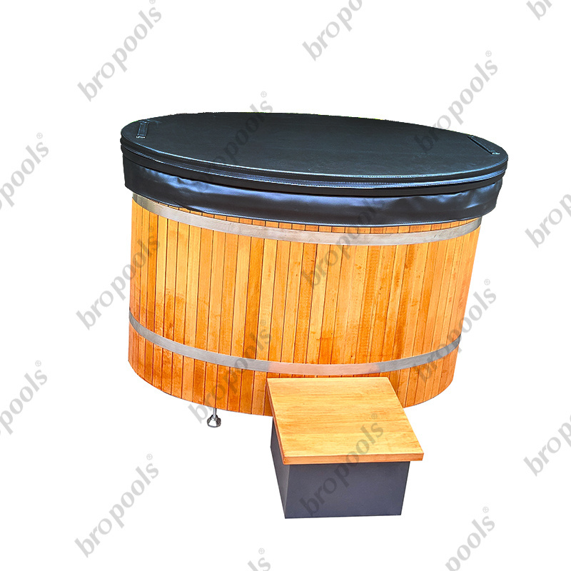 Red Cedar Stainless Steel Cold Plunge One Person Size Cold Plunge Longevity Tub With Chiller