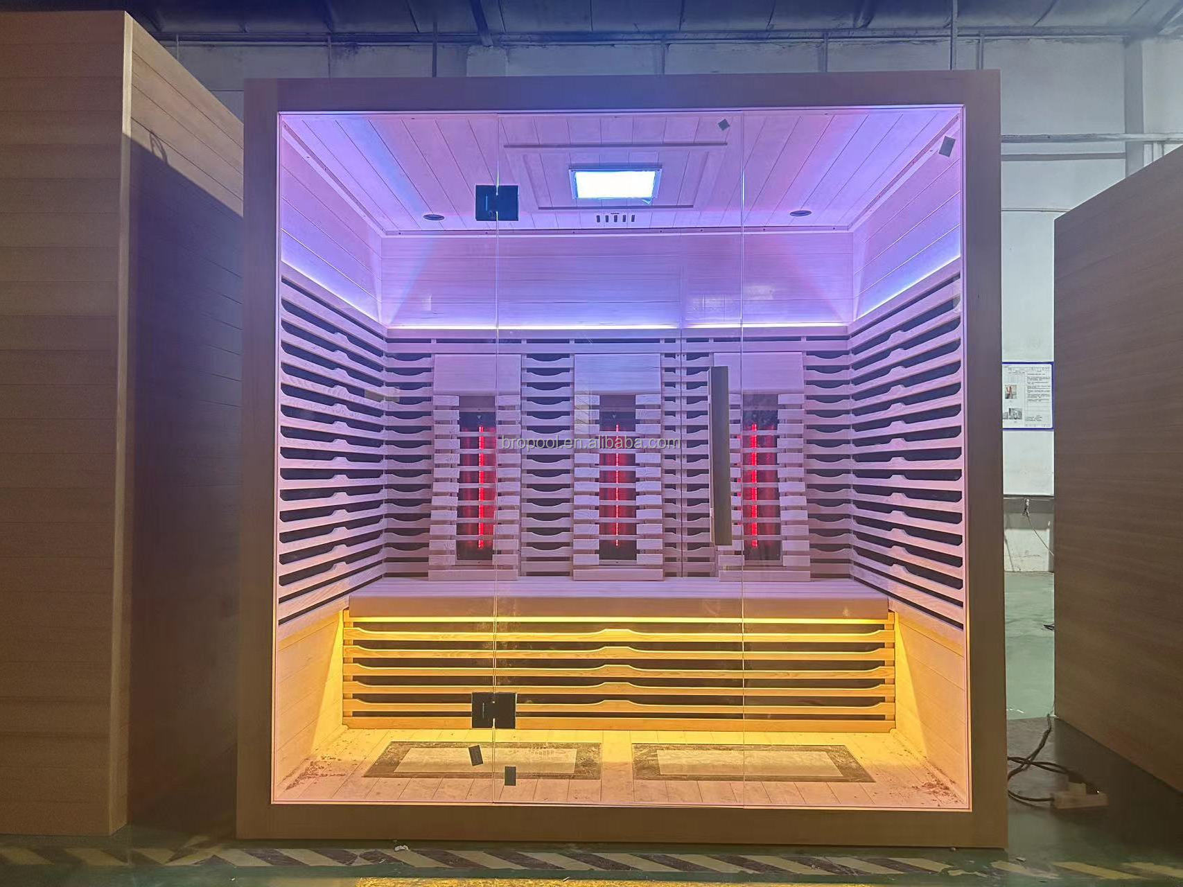 Health and Well-being Experience High-Tech Comfort with Our Luxurious 4-Person Infrared Sauna for Far Infrared Bliss