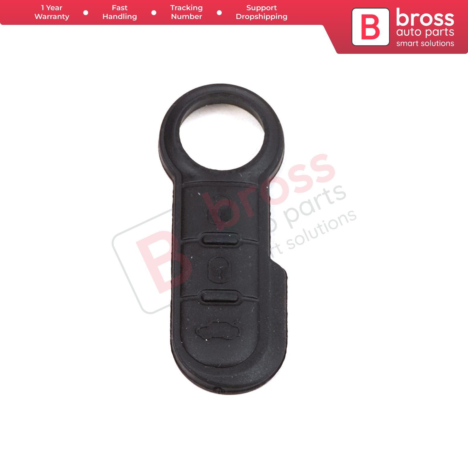 BDP1207 3-Button Remote Control Flip Key Rubber Button Pad Buttons for Ducato Doblo Punto 500 Bravo Fiorino 71749374