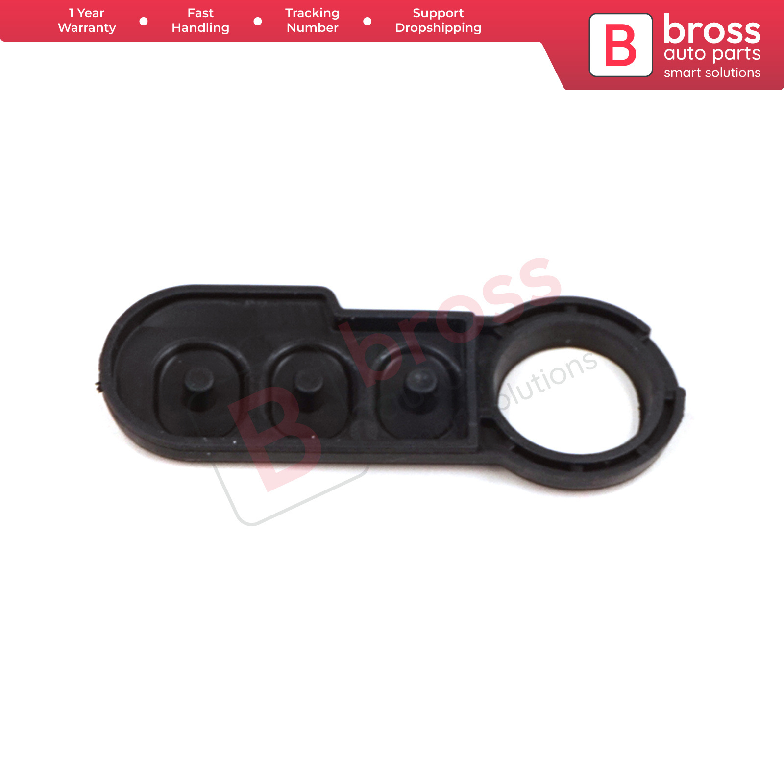 BDP1207 3-Button Remote Control Flip Key Rubber Button Pad Buttons for Ducato Doblo Punto 500 Bravo Fiorino 71749374